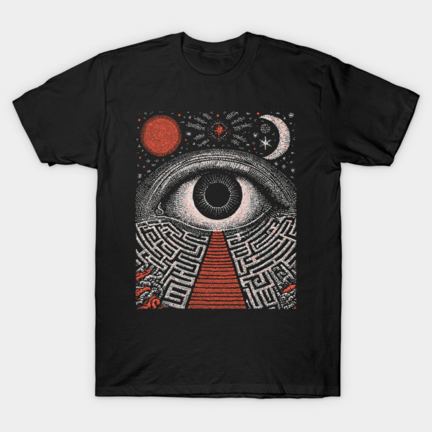 Surreal Eye - The Labyrinth of Consciousness T-Shirt by TuncGK