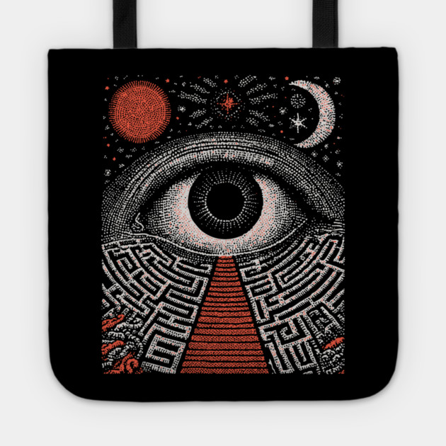 Surreal Eye - The Labyrinth of Consciousness Tote by TuncGK