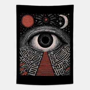 Surreal Eye - The Labyrinth of Consciousness Tapestry