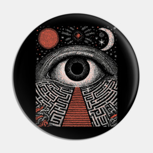 Surreal Eye - The Labyrinth of Consciousness Pin