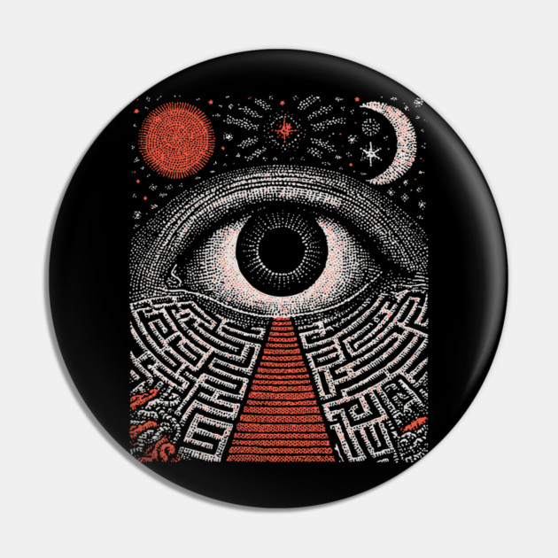 Surreal Eye - The Labyrinth of Consciousness Pin by TuncGK