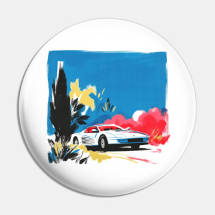 Testarossa 80s Aesthetic Pin
