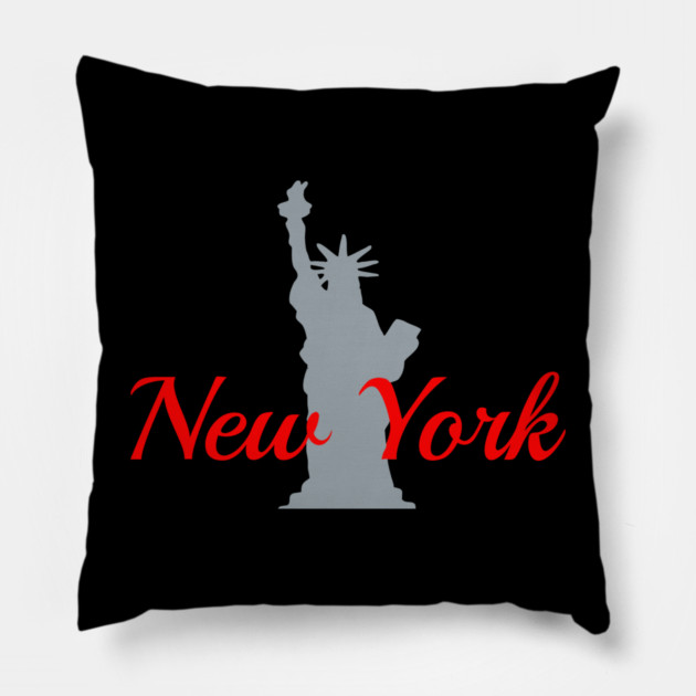 New York Liberty Collection – Retro City Classic Pillow by DonWillisJrArt