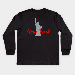New York Liberty Collection – Retro City Classic Kids Long Sleeve T-Shirt