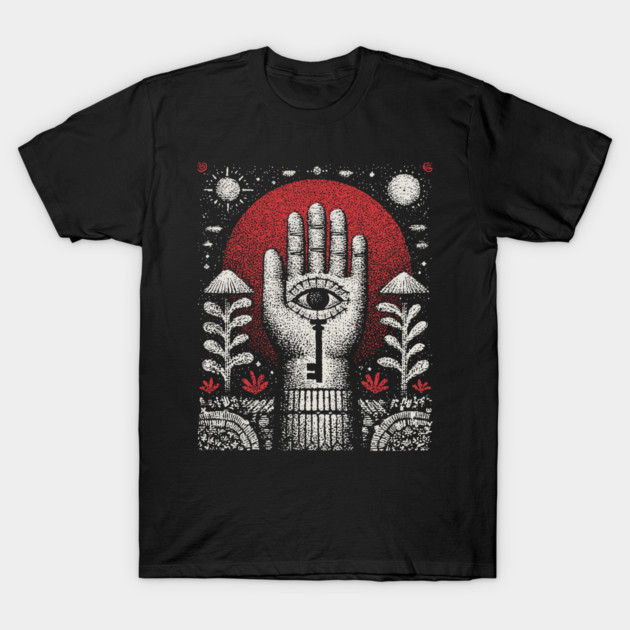 Esoteric Hamsa - The Key to Divine Protection T-Shirt by TuncGK