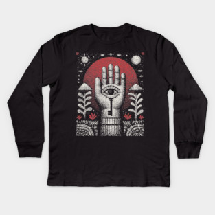 Esoteric Hamsa - The Key to Divine Protection Kids Long Sleeve T-Shirt
