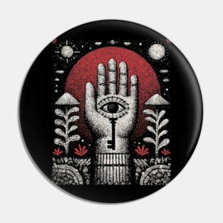 Esoteric Hamsa - The Key to Divine Protection Pin