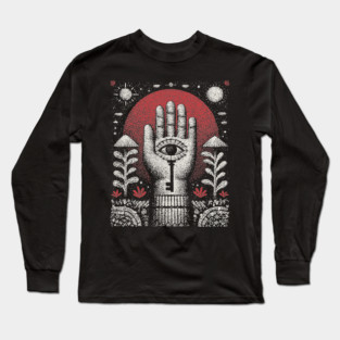Esoteric Hamsa - The Key to Divine Protection Long Sleeve T-Shirt
