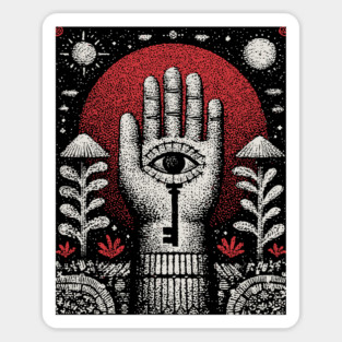 Esoteric Hamsa - The Key to Divine Protection Sticker