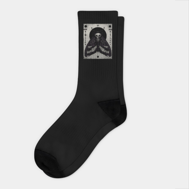 Gothic Hawkmoth - The Occult Messenger Socks by TuncGK