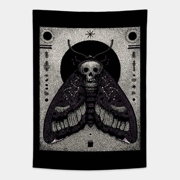 Gothic Hawkmoth - The Occult Messenger Tapestry by TuncGK