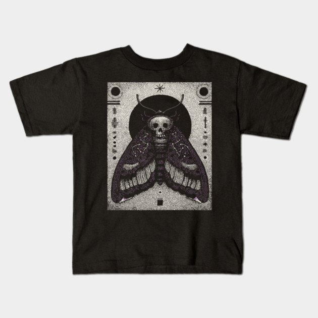 Gothic Hawkmoth - The Occult Messenger Kids T-Shirt by TuncGK