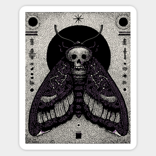 Gothic Hawkmoth - The Occult Messenger Magnet by TuncGK