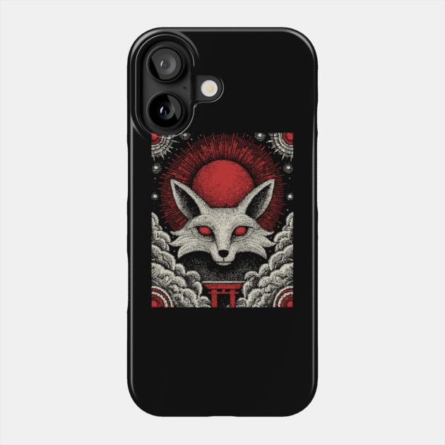 Mystical Kitsune - The Nine-Tailed Fox Spirit Phone Case by TuncGK