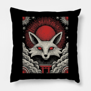 Mystical Kitsune - The Nine-Tailed Fox Spirit Pillow
