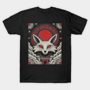 Mystical Kitsune - The Nine-Tailed Fox Spirit T-Shirt