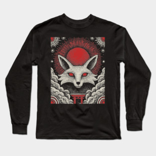 Mystical Kitsune - The Nine-Tailed Fox Spirit Long Sleeve T-Shirt