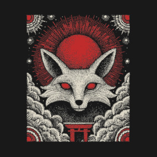Mystical Kitsune - The Nine-Tailed Fox Spirit T-Shirt