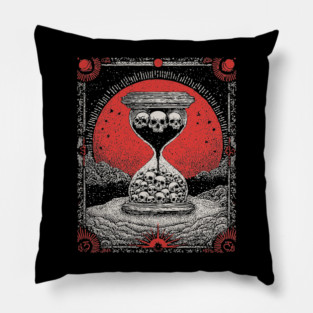 Macabre Hourglass - The Sands of Mortality Pillow