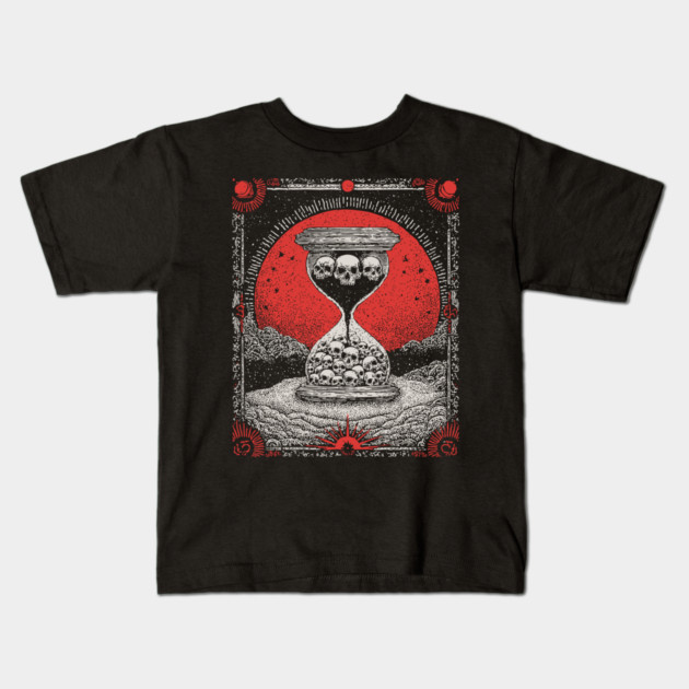 Macabre Hourglass - The Sands of Mortality Kids T-Shirt by TuncGK