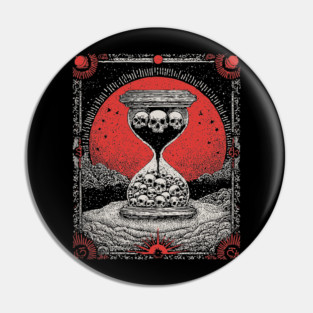 Macabre Hourglass - The Sands of Mortality Pin
