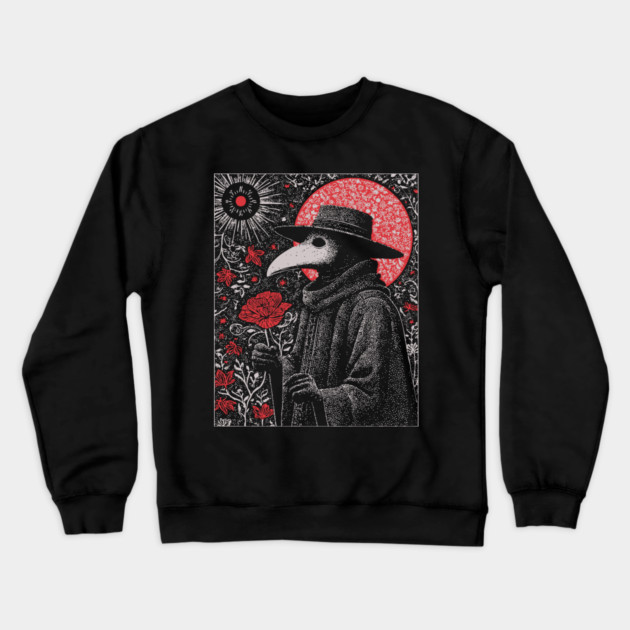 Gothic Plague Doctor - The Herald of Pestilence Crewneck Sweatshirt by TuncGK
