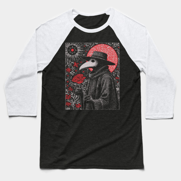 Gothic Plague Doctor - The Herald of Pestilence Baseball T-Shirt by TuncGK
