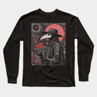 Gothic Plague Doctor - The Herald of Pestilence Long Sleeve T-Shirt
