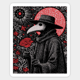Gothic Plague Doctor - The Herald of Pestilence Sticker