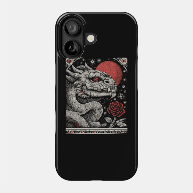 Mythical Serpent King - The Crowned Dragon Phone Case by TuncGK