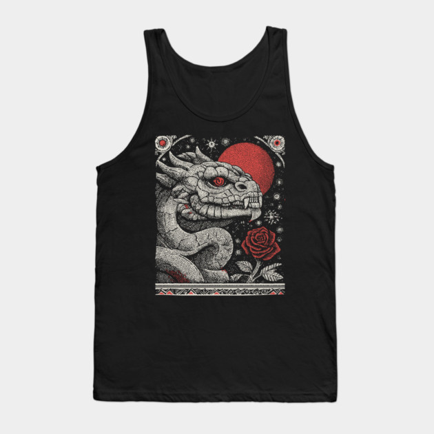 Mythical Serpent King - The Crowned Dragon Tank Top by TuncGK