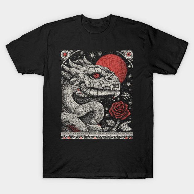 Mythical Serpent King - The Crowned Dragon T-Shirt by TuncGK