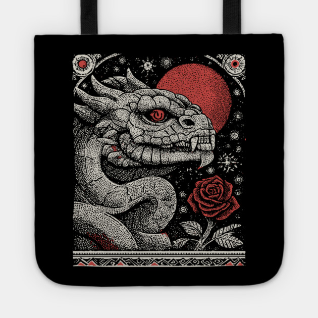 Mythical Serpent King - The Crowned Dragon Tote by TuncGK