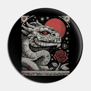 Mythical Serpent King - The Crowned Dragon Pin