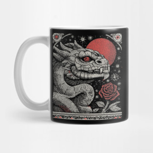 Mythical Serpent King - The Crowned Dragon Mug