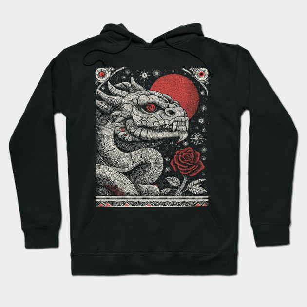 Mythical Serpent King - The Crowned Dragon Hoodie by TuncGK