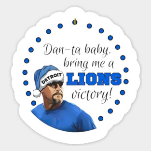Detroit Lions Christmas Sticker