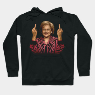 Betty White Flipping the Bird Hoodie