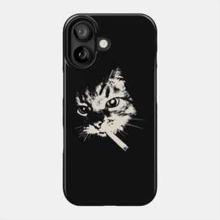 smoking cat Phone Case