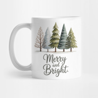 Merry and Bright Trees Christmas Mug