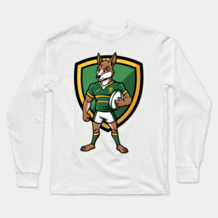 Springbok Rugby Mascot South Africa Long Sleeve T-Shirt