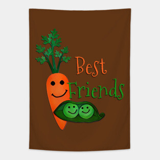 Best Friends Peas and Carrots Tapestry