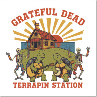 Grateful Dead Terrapin Station Vintage Album Art Tee Posters and Art