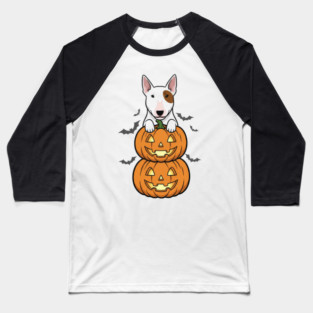 Halloween Bullseye Dog Team Member Baseball T-Shirt