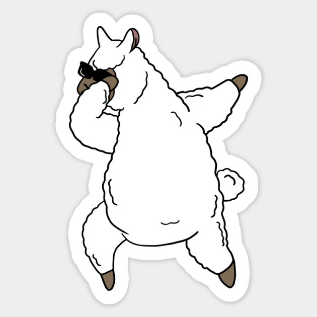 Funny Dabbin Llama Alpaca Dance Sticker by logiamerch