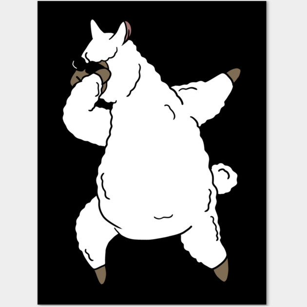 Funny Dabbin Llama Alpaca Dance Wall Art by logiamerch
