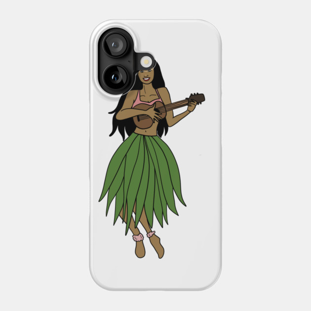 This Beautiful Hawaiian Lady playing the ukulele Phone Case by logiamerch