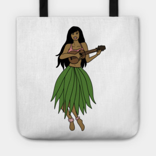 This Beautiful Hawaiian Lady playing the ukulele Tote
