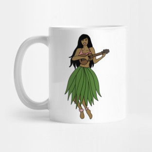 This Beautiful Hawaiian Lady playing the ukulele Mug