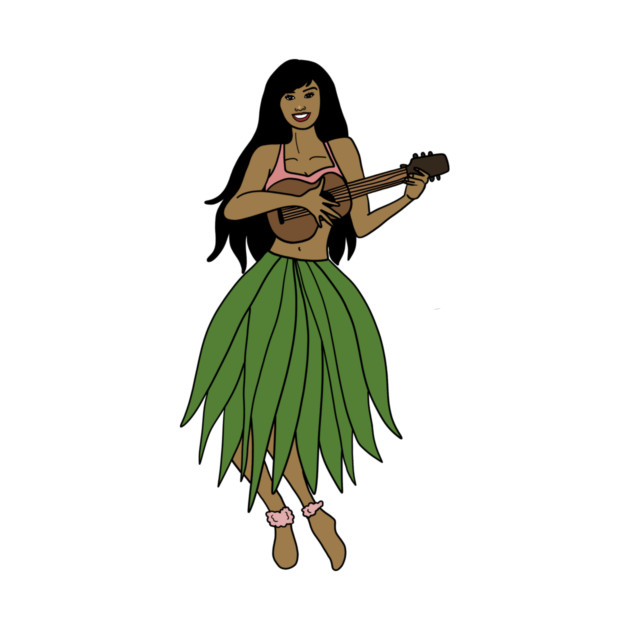 This Beautiful Hawaiian Lady playing the ukulele by logiamerch